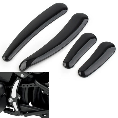 4 Pcs Curved Swingarm Frame Inserts for Harley Softail 2008-2023 Black