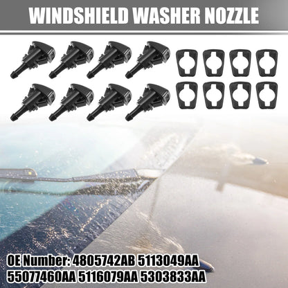 8 x Windshield Washer Nozzles for Dodge Caliber (2007-2012)