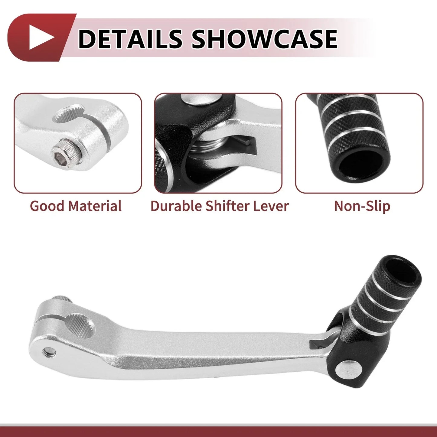 Shifter Lever for Honda CRF150F 2003-2017 - Silver Tone Black