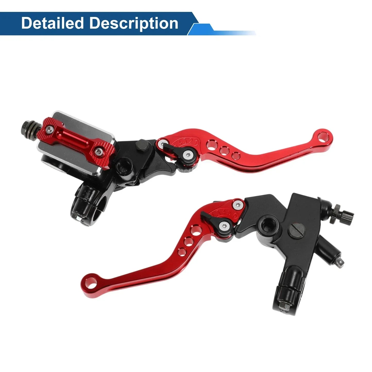 Adjustable Short Brake Clutch Levers for Honda - Solid Red