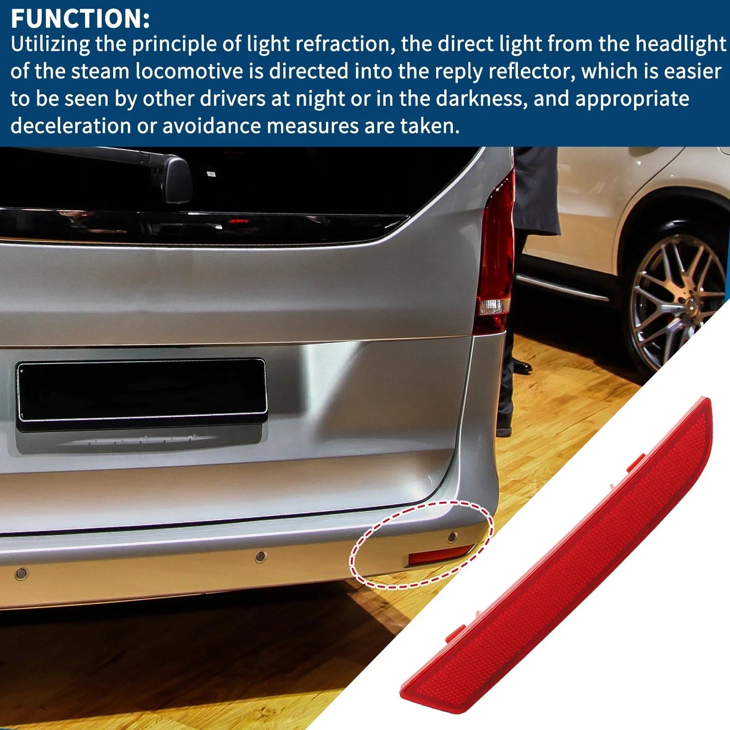 Bumper Reflector for Mercedes-Benz Metris 2016-2023 Rear Right