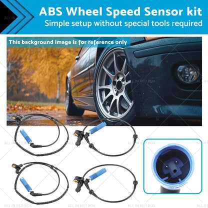 4 x ABS Wheel Speed Sensors for BMW E46 Z4 323i 318i 320i (2000-2006)