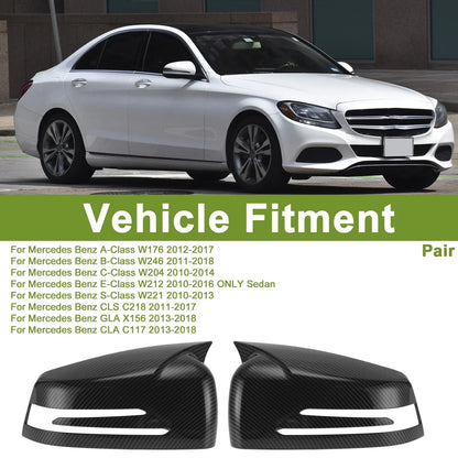 Mirror Cover Cap Replacement Black for Mercedes-Benz A-Class W176 (2012-2017)