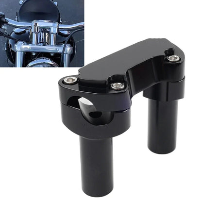 3.5" Handlebar Riser & Top Clamp Black for Harley Dyna, Tour, Road Glide (2006-2023)