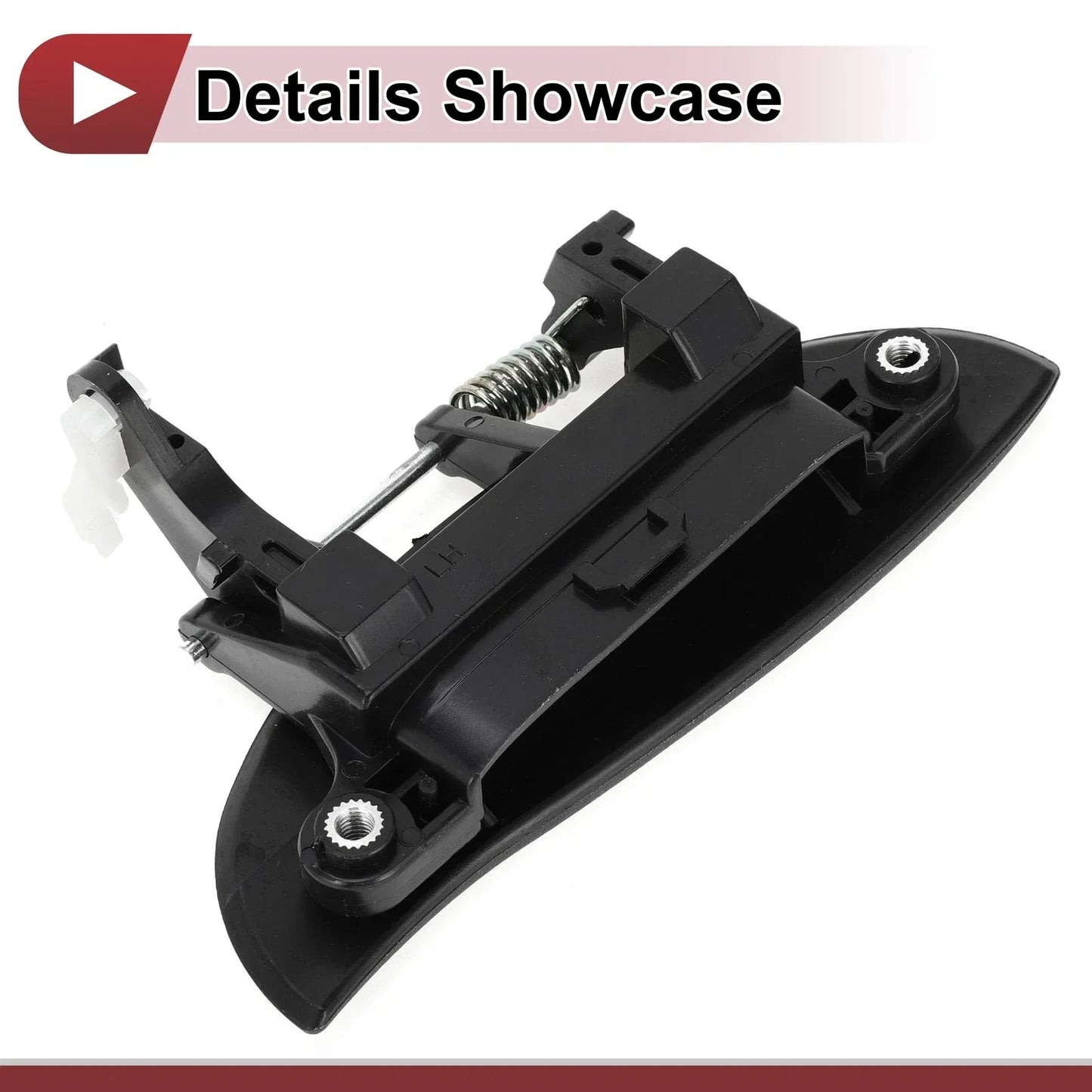 Exterior Door Handle for Hyundai Atos Rear Left Black ABS (2000-2003)