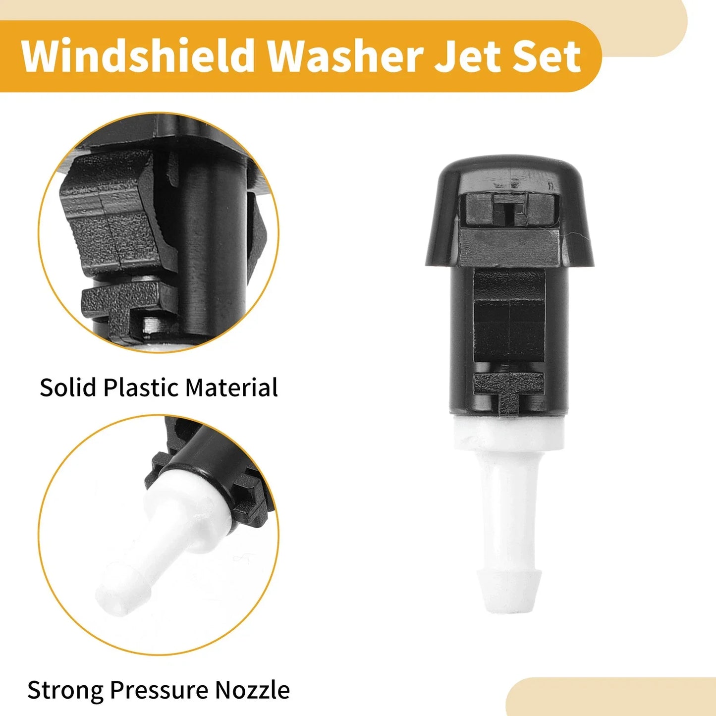 Windshield Washer Nozzle Kit 2 x Gaskets for Dodge Ram (2009-2010)