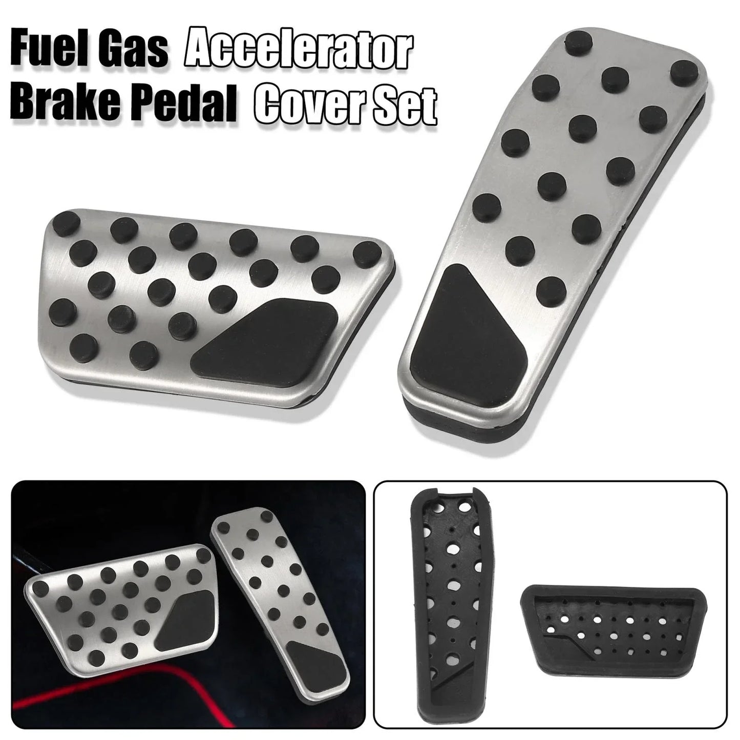 Brake & Gas Pedal Cover Set for Dodge Challenger Charger (2009-2019)