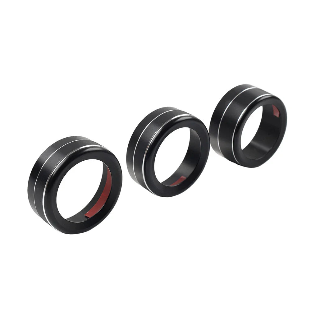 Black AC Climate Control Knob Ring Covers for Mazda 3, CX-5 (2014-2019)