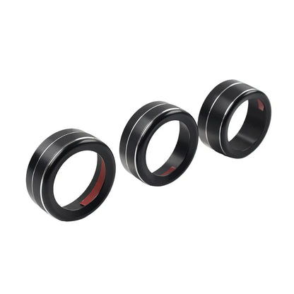 Black AC Climate Control Knob Ring Covers for Mazda 3, CX-5 (2014-2019)