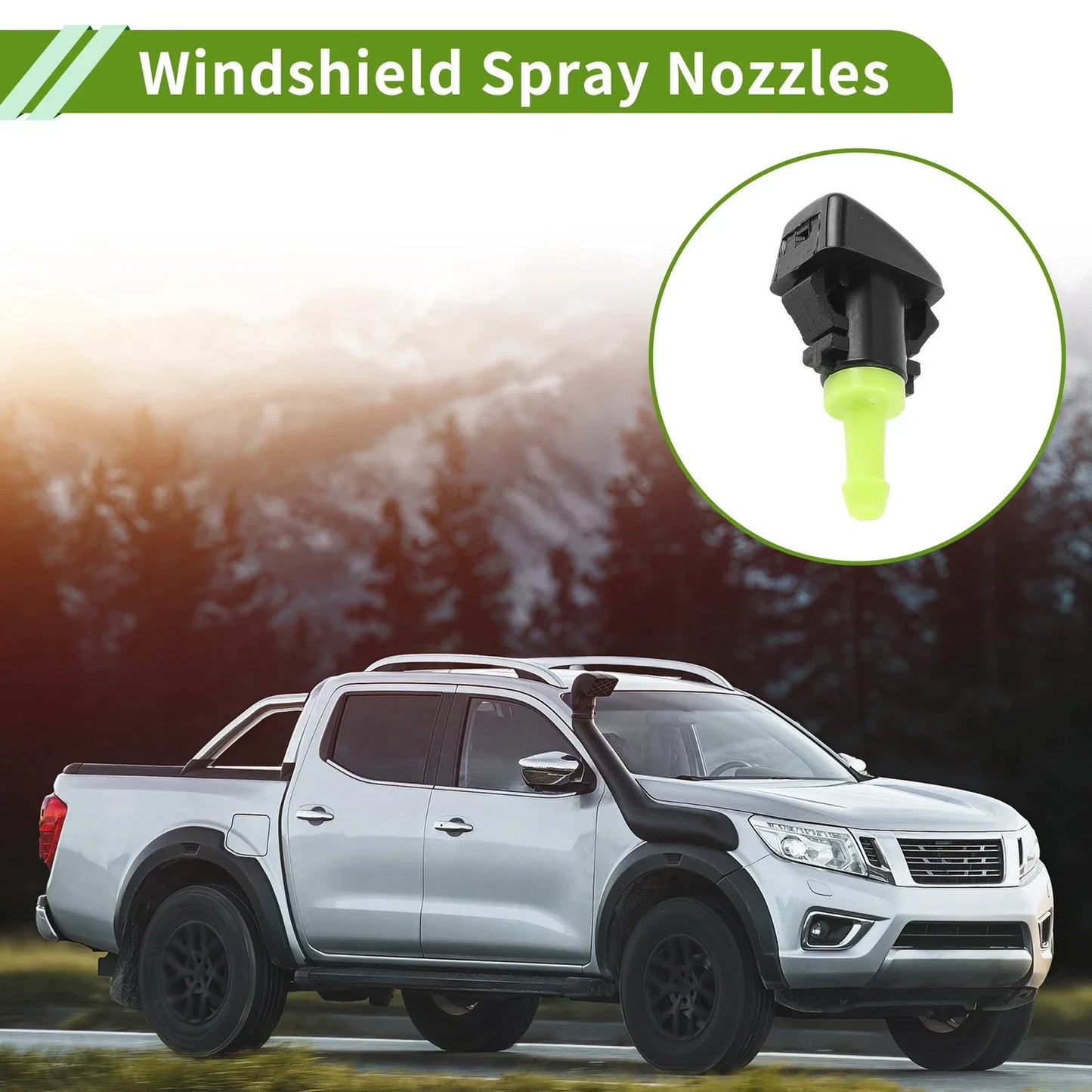 Windshield Washer Nozzle & Hose Connector for Dodge