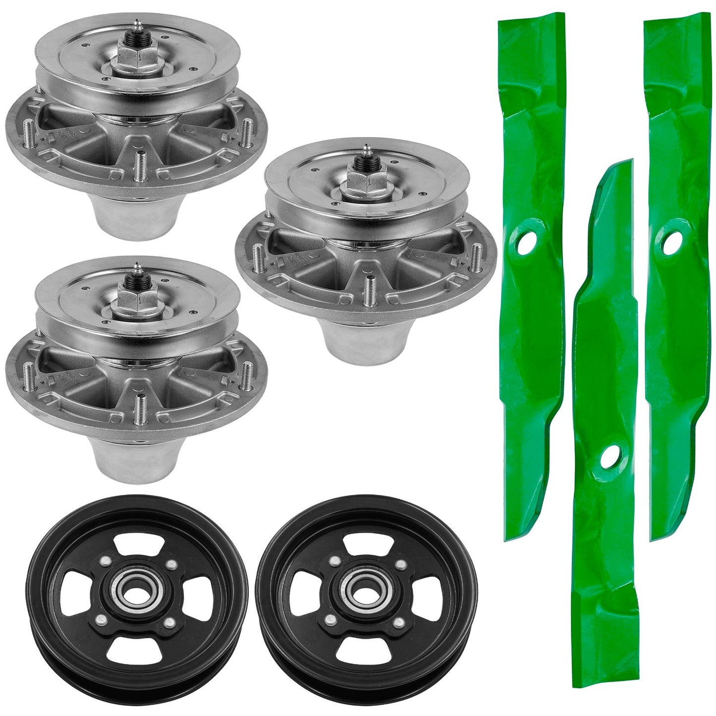 Deck Spindle Blade and Pulley Replacement for John Deere (2011–2018)