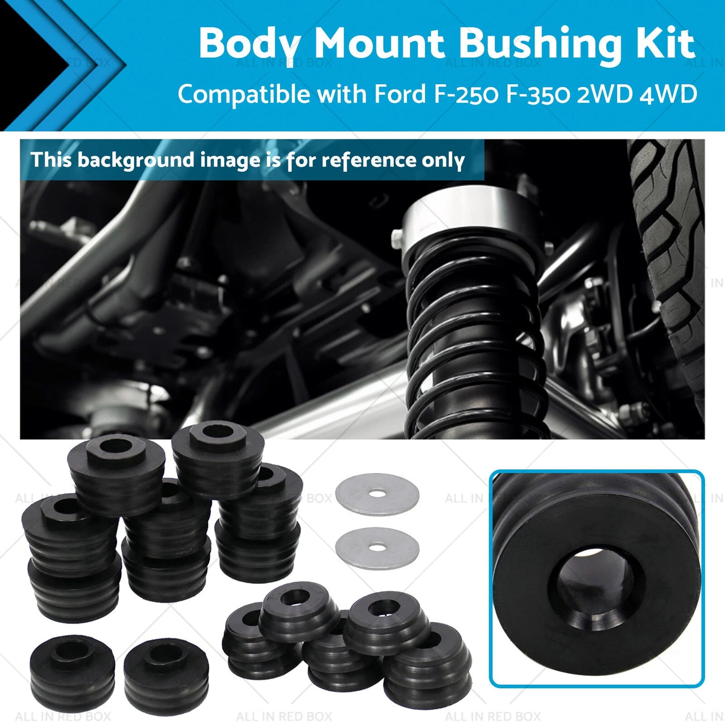 Body Mount Bushing Kit for Ford F250 F350 Super Duty (2005-2023)