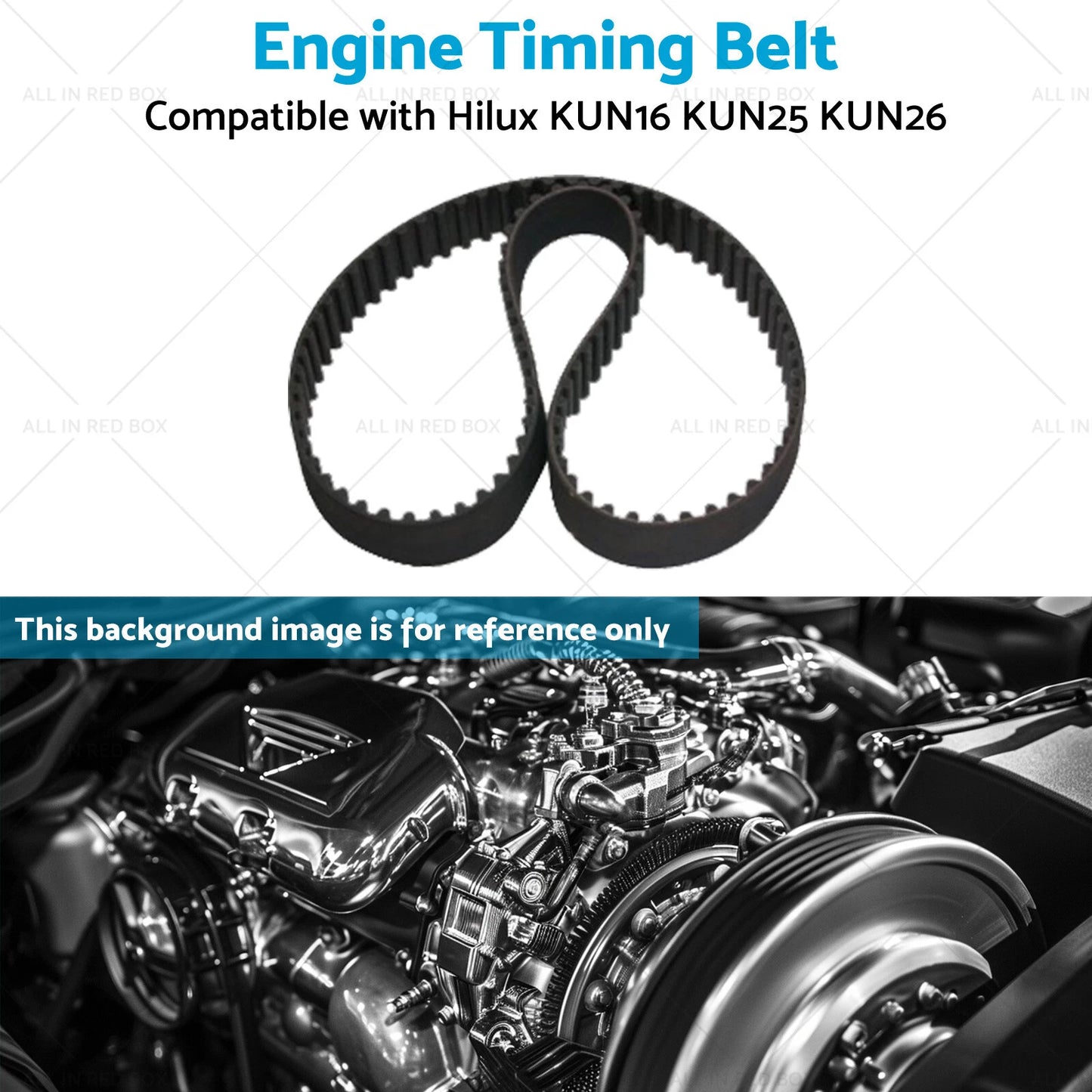 1 x Engine Timing Belt for Toyota Hilux KUN16 KUN25 KUN26 (2005-2015)