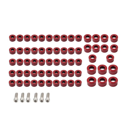 66X Engine Bolt Topper Caps Red for Harley Touring Road Street Glide (2009-2023)