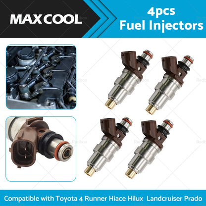 4 x Fuel Injectors for Toyota Hilux RZN 3RZFE 2.7L (1997-2005)