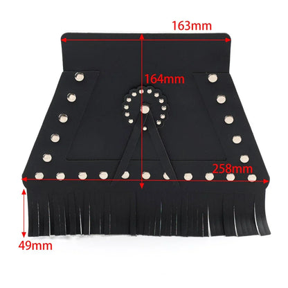 Orange PU Leather Rear Fender Mud Flap Cover for Harley
