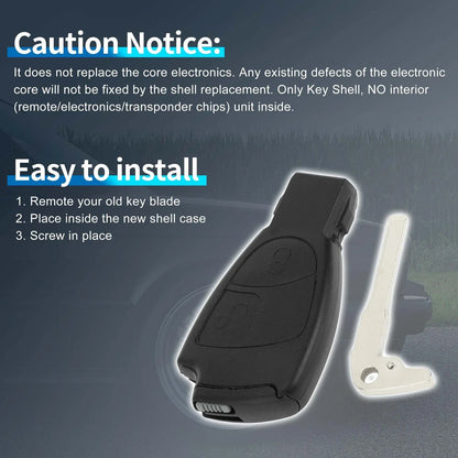 Keyless Entry Remote Key Shell Case for Mercedes-Benz C Class (2001-2007)