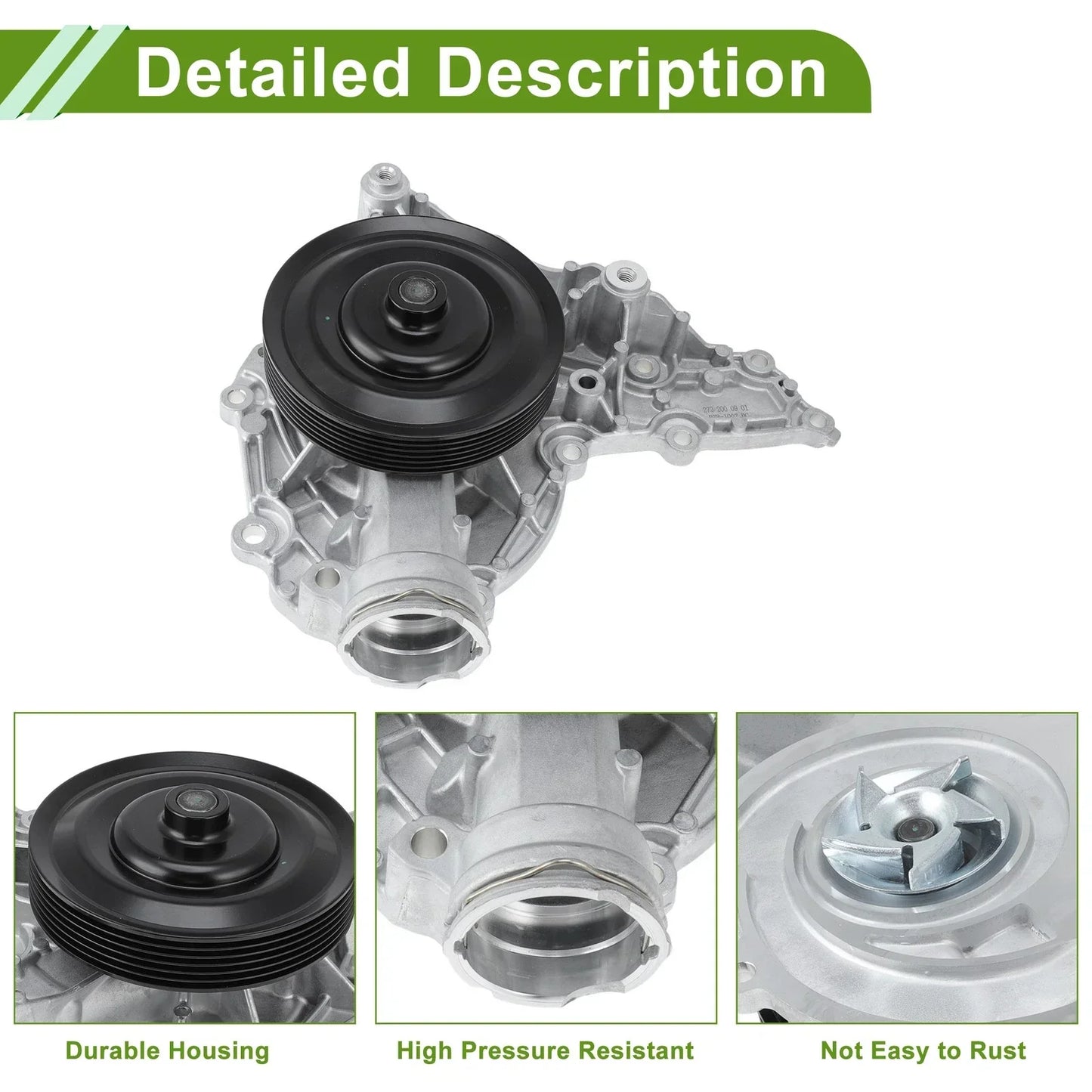 Water Pump for Mercedes-Benz C-Class 2005-2014