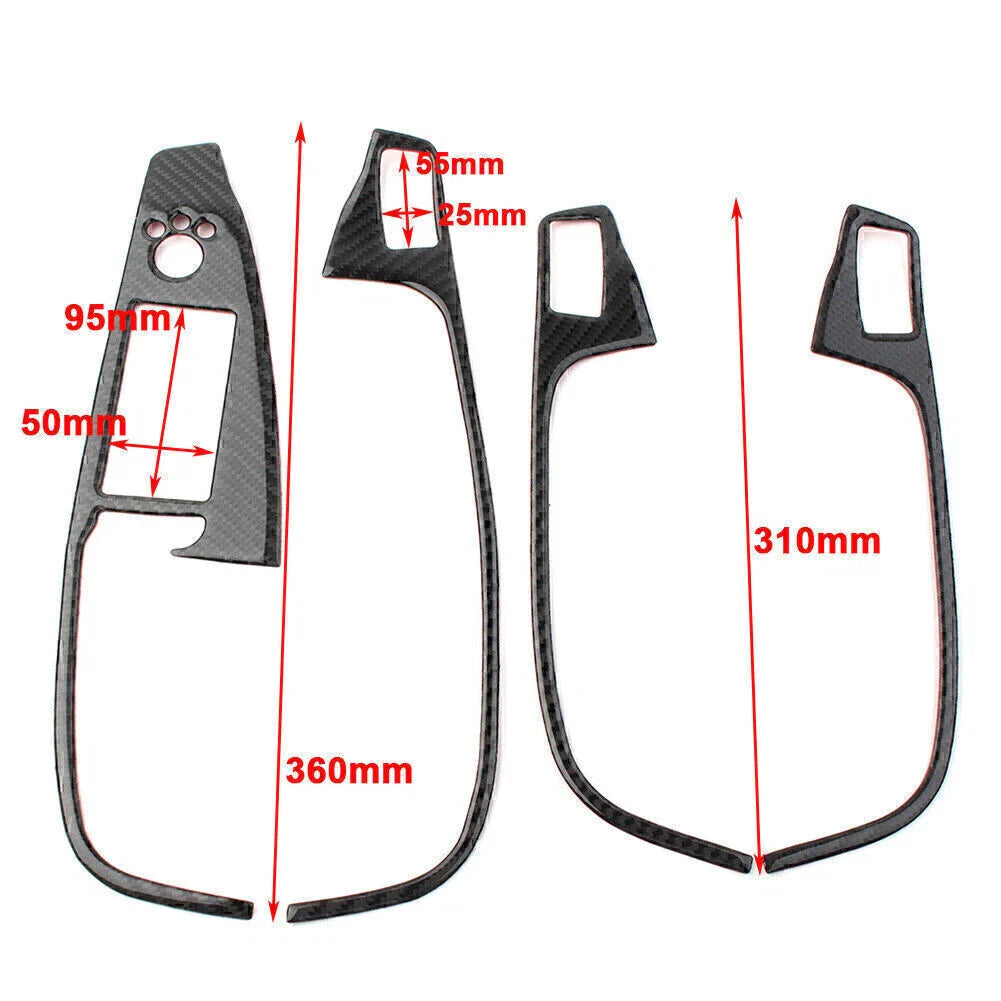 4 x Carbon Fiber Window Switch Button Covers for Audi Q5 (2009-2017)