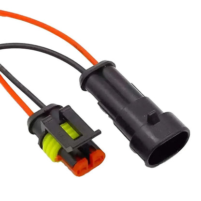 2 x Set Electrical Cable 2 Pin Connector Plug