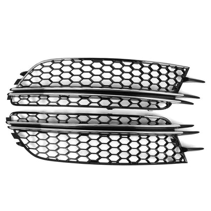 Honeycomb Front Bumper Fog Light Grilles for Audi A6 C7 (2012-2015)