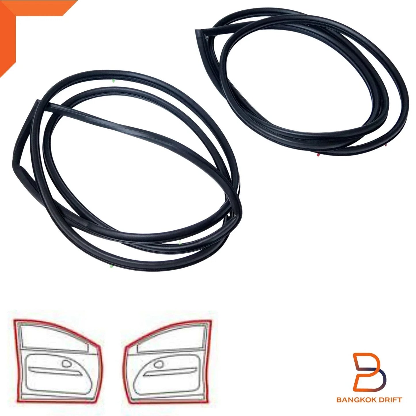 Front Weatherstrip Door Glass Seal for Nissan 720 Datsun (79-86)