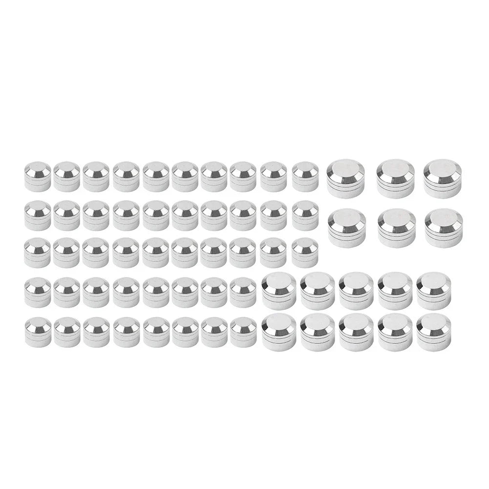62X Chrome Engine Bolt Caps for Harley Touring Road King Street Glide (17-24)