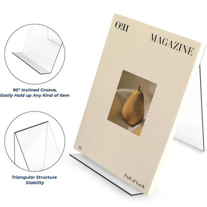 5 x Acrylic Book Stands for Displaying Pictures, Books, Artworks