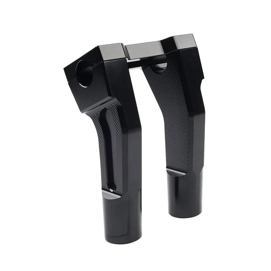 Black 6'' Pullback Handlebar Risers Clamp for Harley 1'' Handlebar
