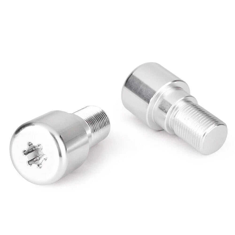 18mm Silver Motorcycle Dirt Bike Handlebar Grips End Cap Plugs (All Years)