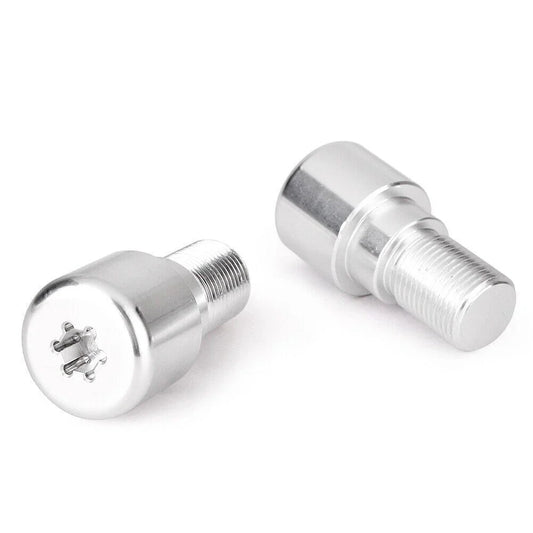 18mm Silver Motorcycle Dirt Bike Handlebar Grips End Cap Plugs (All Years)