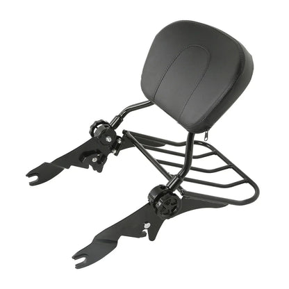 Detachable Backrest Sissy Bar & Luggage Rack for Harley Touring (2009-2025)