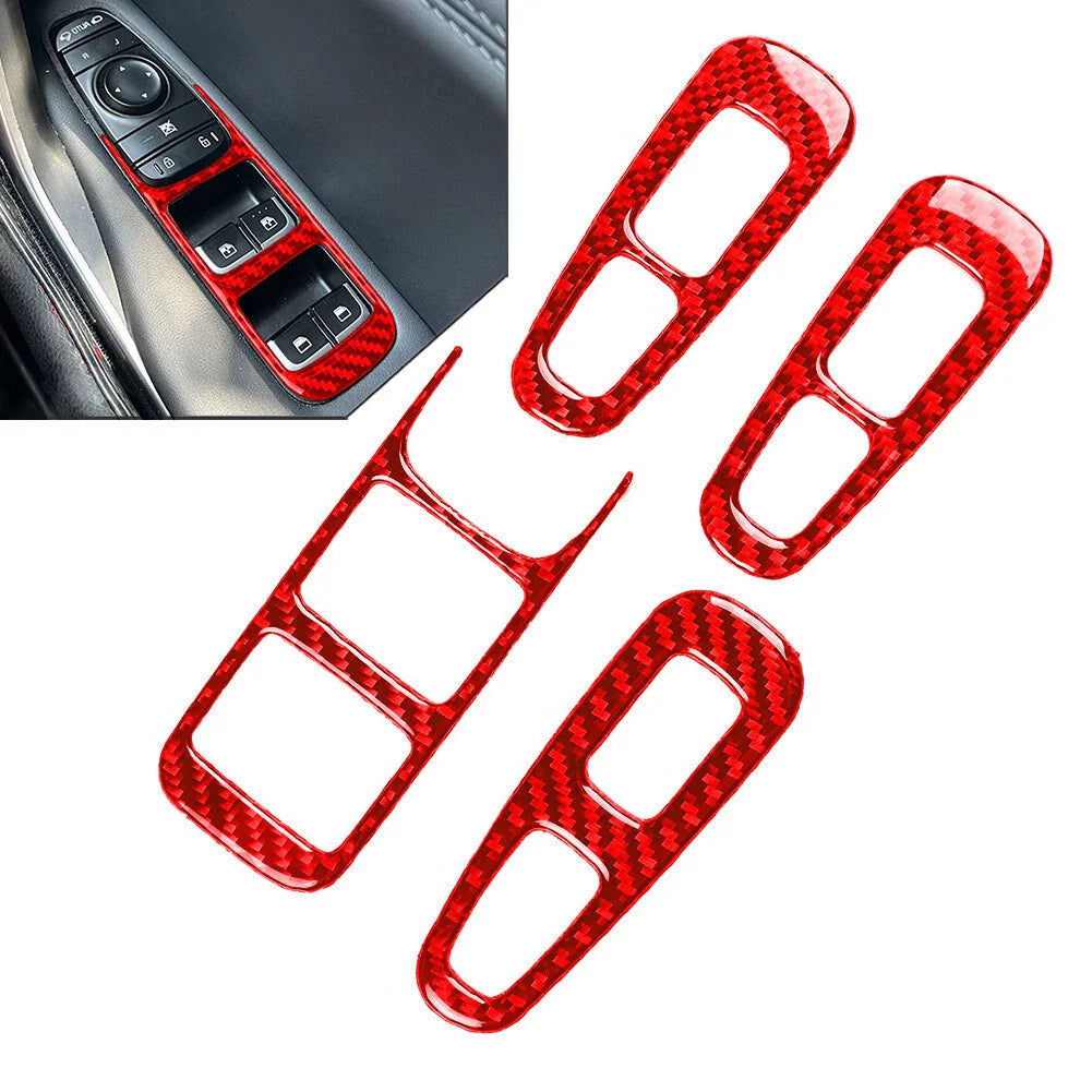 Window Lift Switch Cover Trim for Kia Stinger (2018-2023) Red