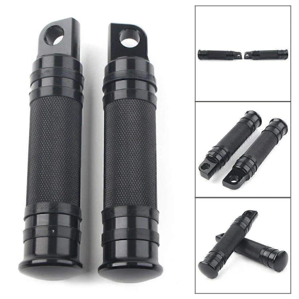 Aluminum Male Mount Footpeg Pegs for Harley Davidson  -  Black