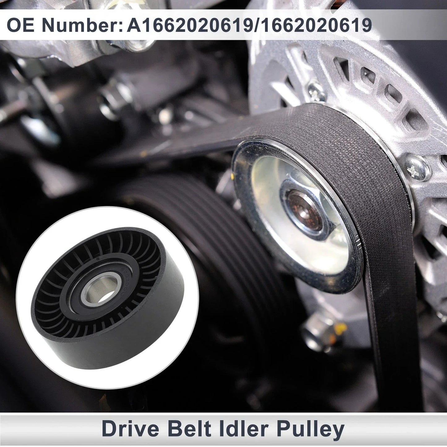 Drive Belt Idler Pulley for Mercedes-Benz A-Class (1997-2014) Black