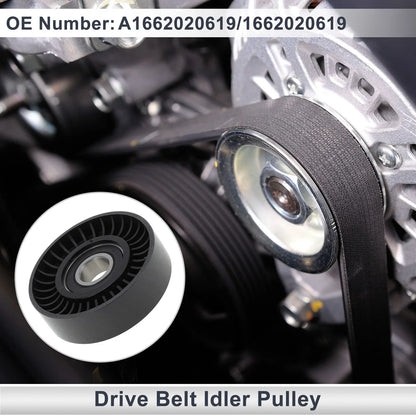 Drive Belt Idler Pulley for Mercedes-Benz A-Class (1997-2014) Black