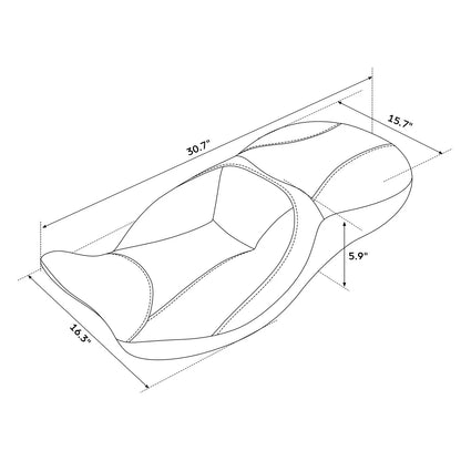 Driver Passenger Pillion Seat for Harley Electra Street Road Glide (2009-2023)