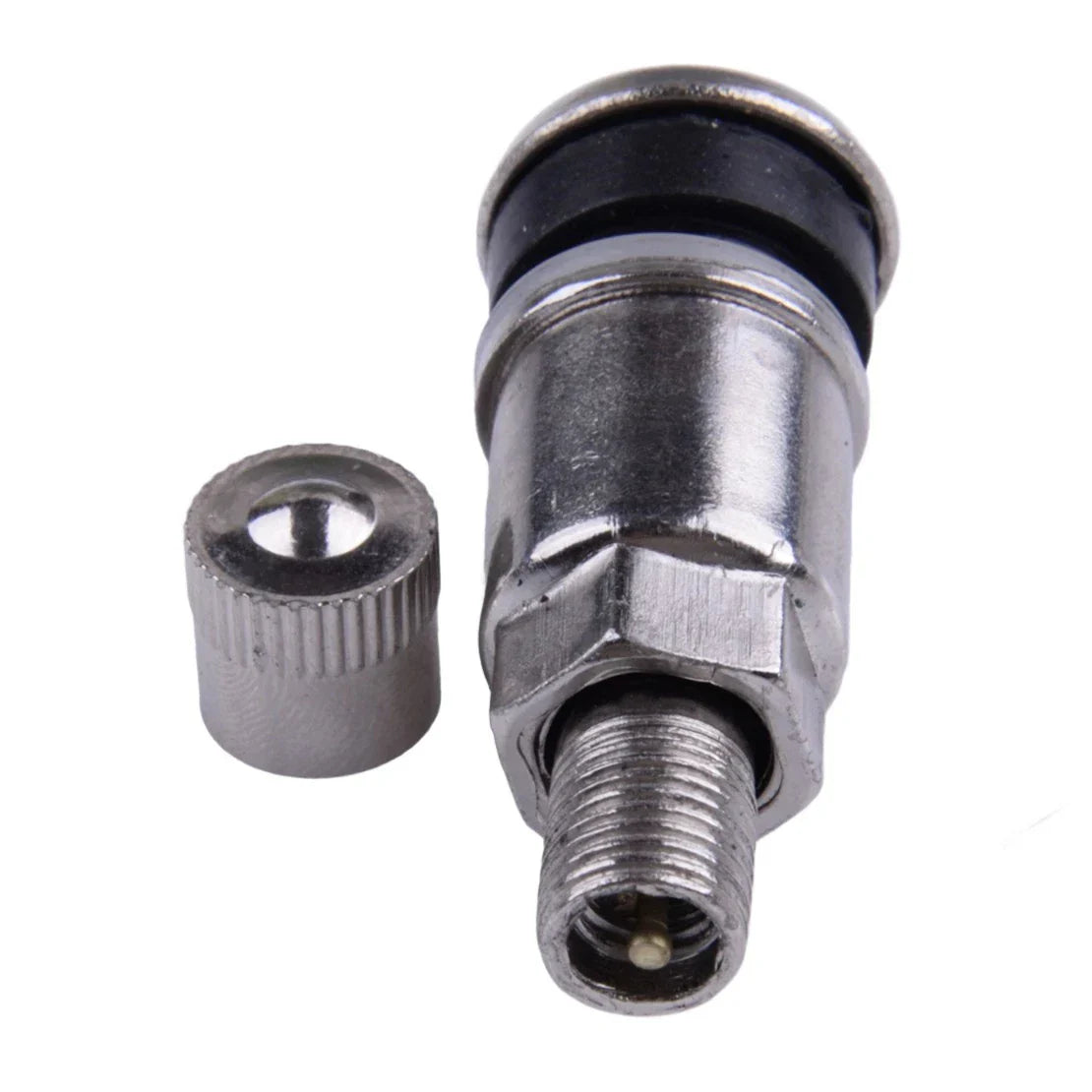 4 x Bolt-in Tubeless Wheel Tyre Valves with Dust Caps for Car & Truck