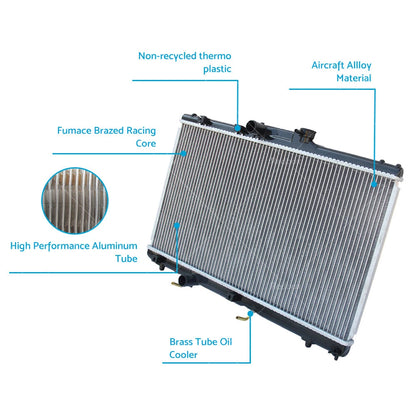 Alloy & Plastic Radiator for Toyota Corolla AE100 AE102 1.6 (1994-1999)