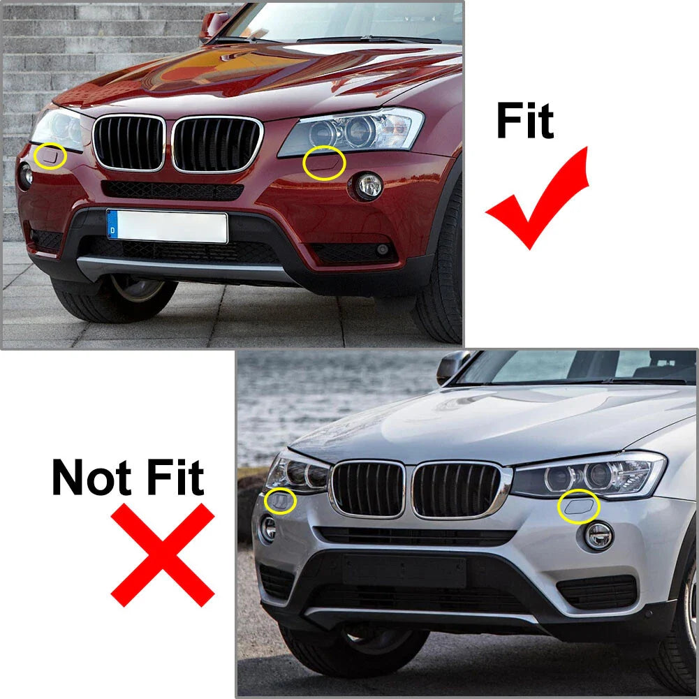 Bumper Headlight Washer Cap Covers for BMW X3 (2010-2014)