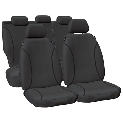Front & Rear Custom Tailor Made Canvas Car Seat Covers Set for Hilux KUN16 KUN26