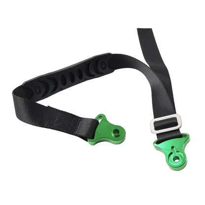 Universal Adjustable Fork Rear Seat Rescue Strap Sling Pull Belt Green