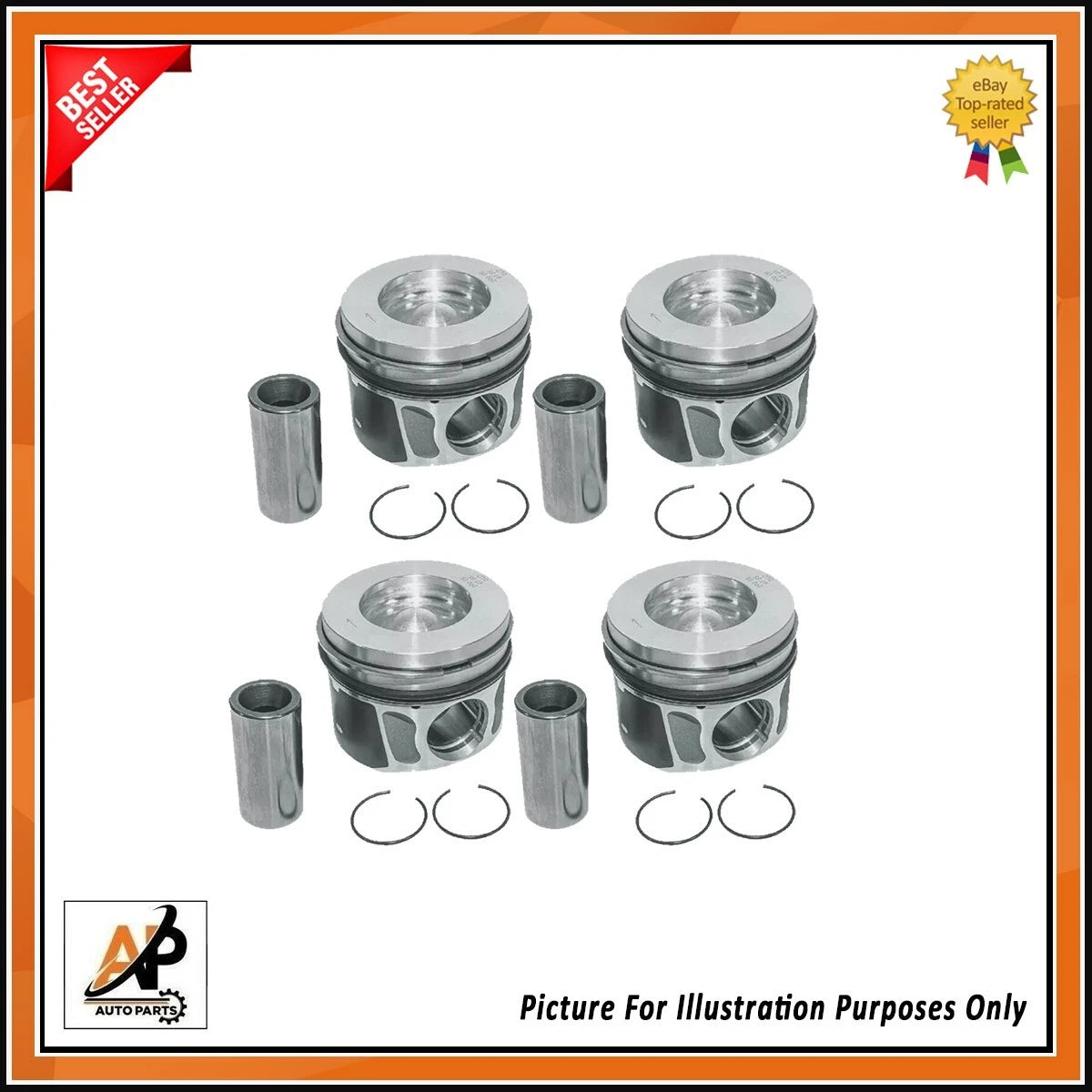Engine Piston Set 0.20mm Replacement for Land Rover Range Rover 224DT (2013–2017)