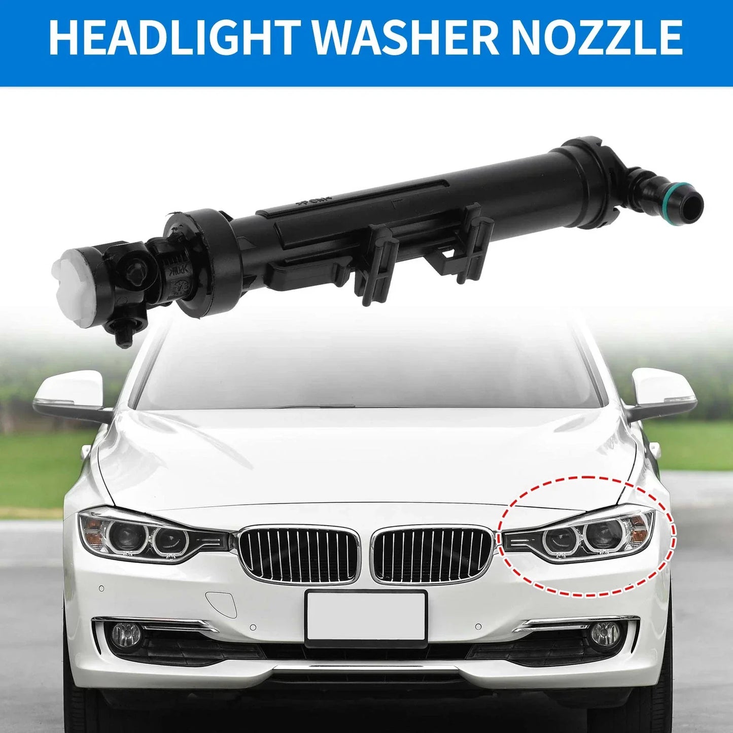 Front Driver Side Headlight Washer Nozzle for Mercedes-Benz ML350 (2012-2015)