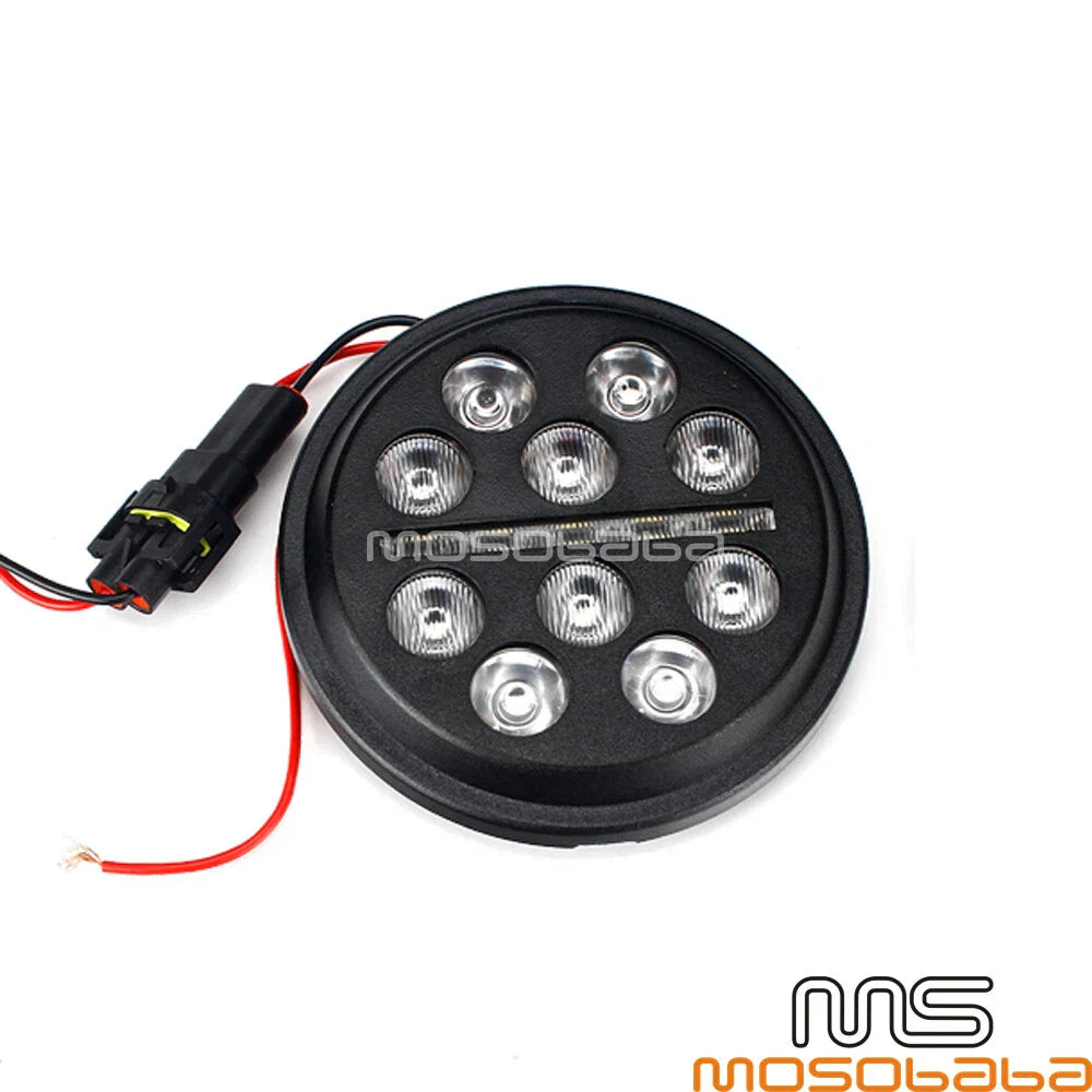 6000K Round LED Fog Passing Headlight DRL Lights for Harley Electra Glide