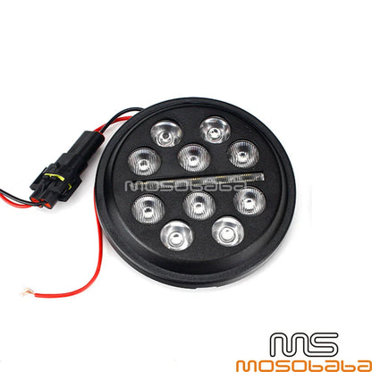 6000K Round LED Fog Passing Headlight DRL Lights for Harley Electra Glide