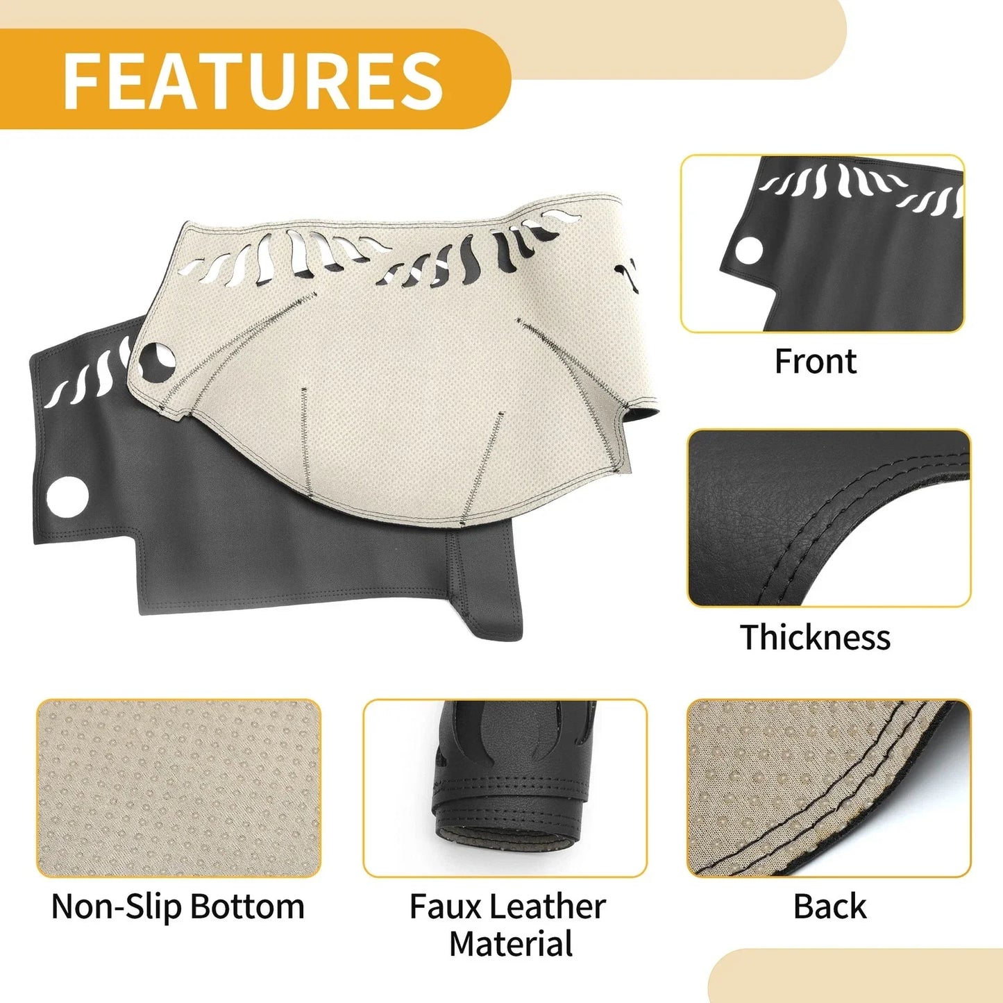 Dashboard Cover Mat for Mercedes C-Class W204 2008-2011 Black Carpet