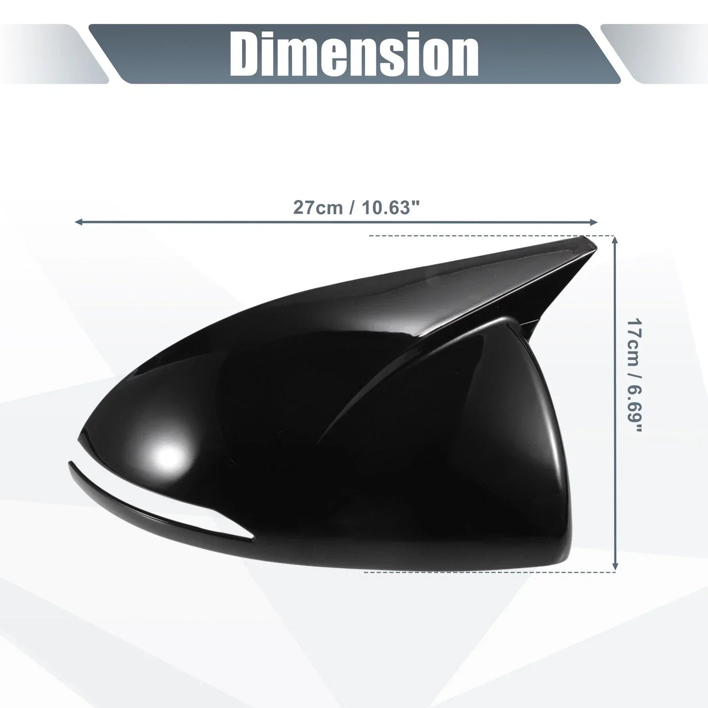Rearview Mirror Cover Overlay Gloss Black for Hyundai Sonata (2020-2023)