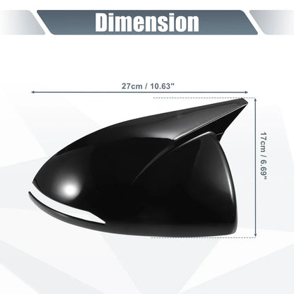 Rearview Mirror Cover Overlay Gloss Black for Hyundai Sonata (2020-2023)