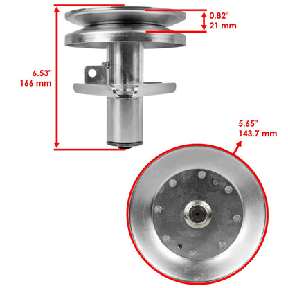 46-Inch Deck Spindle Assembly Belt Kit Replacement for John Deere LT166 (1996–2010)